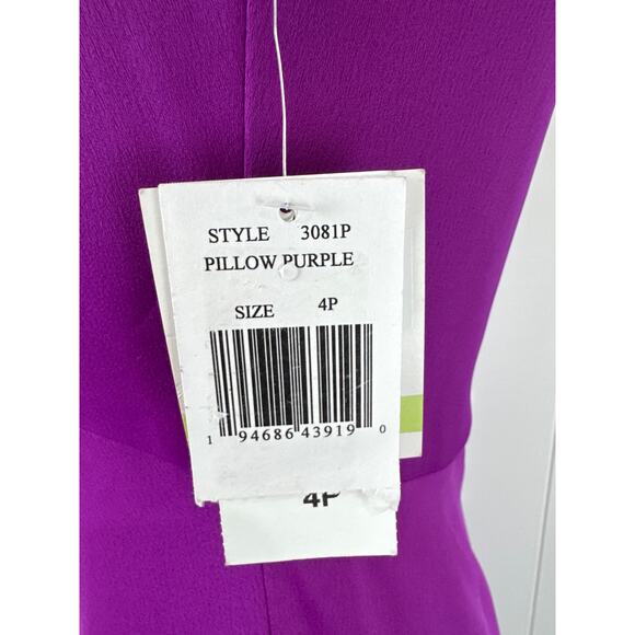 TAYLOR STRETCH SATIN HIGH NECK MAXI DRESS IN PILLOW PURPLE NWT WOMEN'S SIZE 4P - Picture 13 of 16